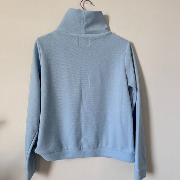 Dudley Stephens Park Slope Vello Fleece Turtleneck Pullover Ice Blue Size M - Picture 3 of 8